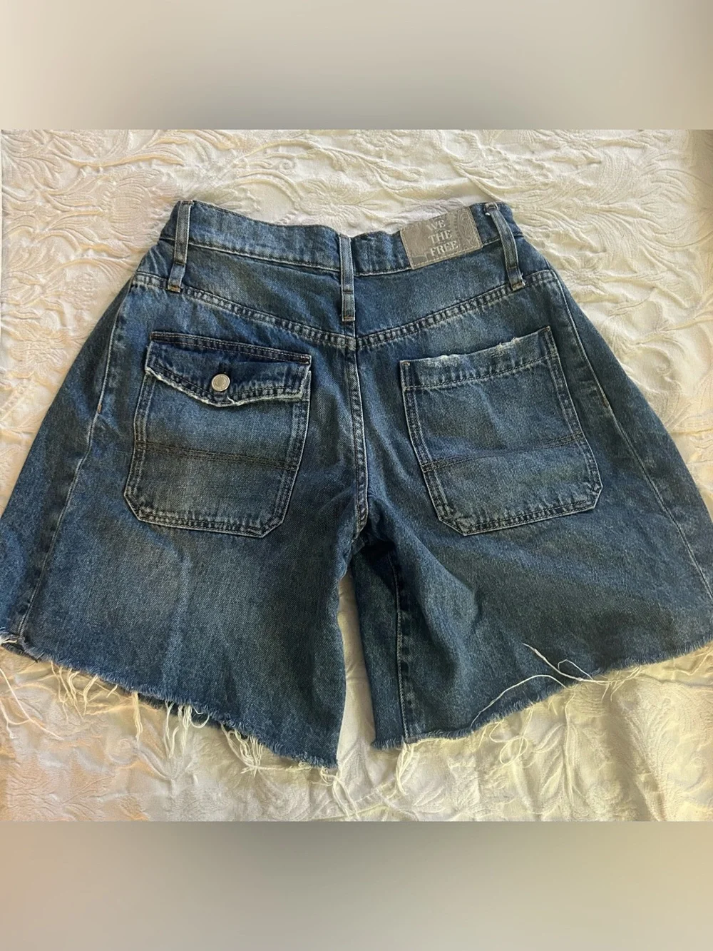 Free People We The Free Boomerang High Rise Long Shorts Sz 25